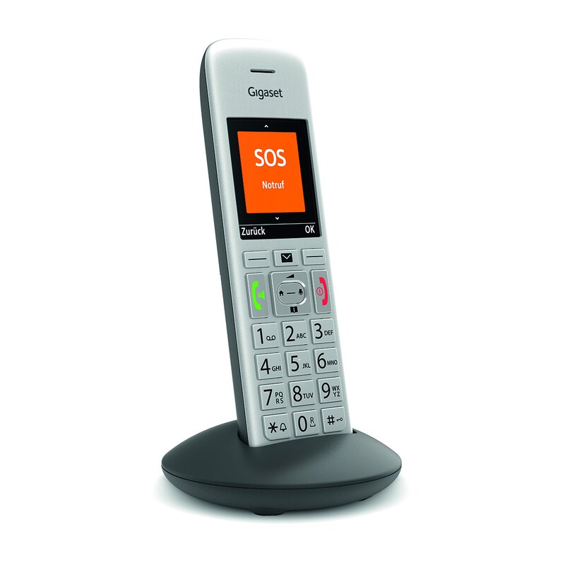 Gigaset E390HX Universal-Mobilteil für DECT/GAP-Router silber