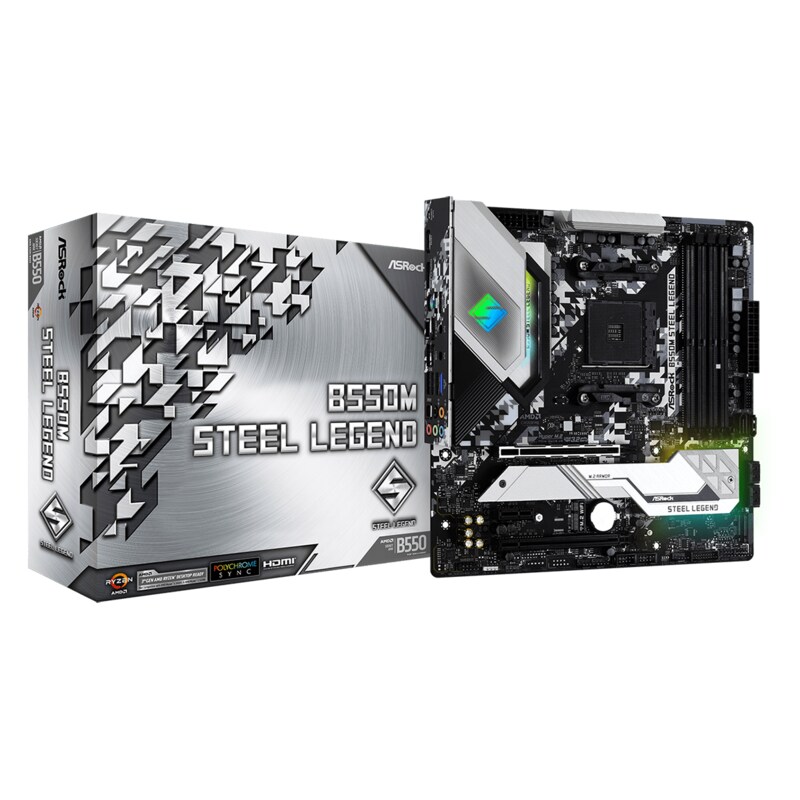 ASRock B550M Steel Legend mATX Mainboard AM4 M.2/HDMI/DP/USB3.2(Gen2)