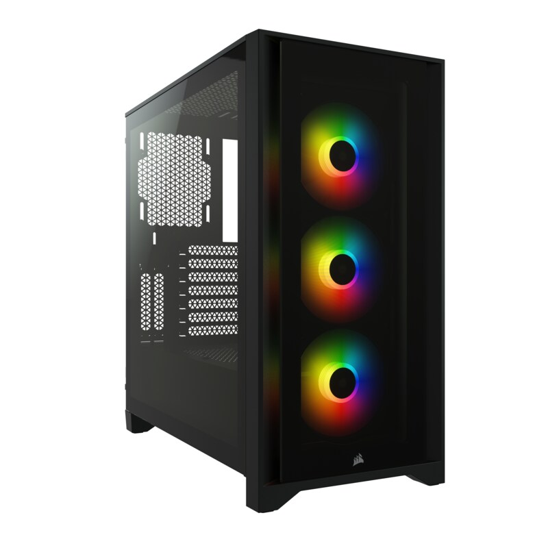 Corsair iCue 4000X RGB schwarz Midi Tower ATX Gaming Gehäuse TG Seitenfenster