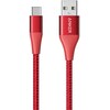 Anker PowerLine Select+ II USB-A auf USB-C Kabel 1,8m rot + Tasche