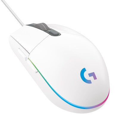 Ich und günstig Kaufen-Logitech G203 LIGHTSYNC Kabelgebundene Gaming Maus Weiß. Logitech G203 LIGHTSYNC Kabelgebundene Gaming Maus Weiß <![CDATA[• Anwendungsbereich: Gaming, 6 Tasten, 2-Wege-Scrollrad • Kabelgebunden (USB) • Sensortechnologie: Infrarot (8.000 dp