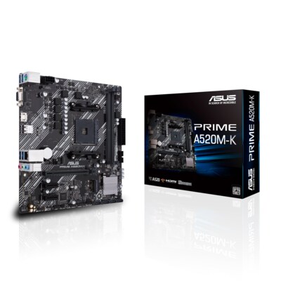 Image of ASUS PRIME A520M-K mATX Mainboard Sockel AM4 M.2/USB3.2/HDMI/D-Sub/SATA