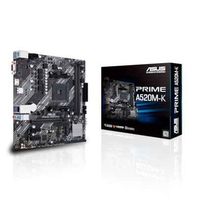 Ryzen AM4 günstig Kaufen-ASUS PRIME A520M-K mATX Mainboard Sockel AM4 M.2/USB3.2/HDMI/D-Sub/SATA. ASUS PRIME A520M-K mATX Mainboard Sockel AM4 M.2/USB3.2/HDMI/D-Sub/SATA <![CDATA[• mATX Mainboard Sockel AM4 für AMD Ryzen der 3. Generation • AMD A520 Chipsatz, Radeon Vega Gra