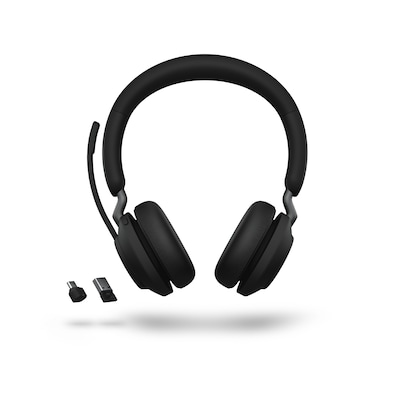 Design günstig Kaufen-Jabra Evolve 2 65 UC Wireless Bluetooth Stereo Headset m. Ladestation schwarz. Jabra Evolve 2 65 UC Wireless Bluetooth Stereo Headset m. Ladestation schwarz <![CDATA[• Geräuschisolierendes Design für mehr Konzentration • Lange Akkulaufzeiten und ver