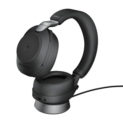 Blu 8  günstig Kaufen-Jabra Evolve 2 85 MS Stand Wireless Bluetooth Stereo Headset schwarz Ladestatio. Jabra Evolve 2 85 MS Stand Wireless Bluetooth Stereo Headset schwarz Ladestatio <![CDATA[• Geräuschisolierendes Design für mehr Konzentration, 40mm Lautsprecher • aktiv