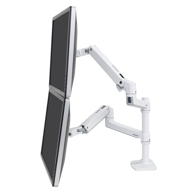 Ergotron LX Dual Monitorarm, Tischhalterung (weiß)