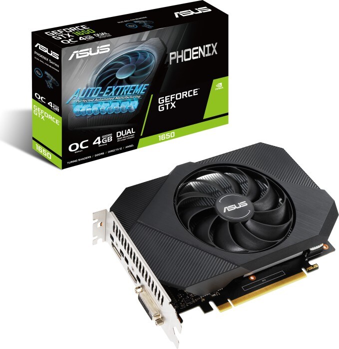 Asus GeForce GTX 1650 Phoenix OC 4GB GDDR6 Grafikkarte DP/HDMI/DVI