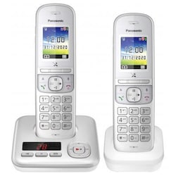 Panasonic KX-TGH722G schnurloses DECT Festnetztelefon AB, 2x Mobilteil silber