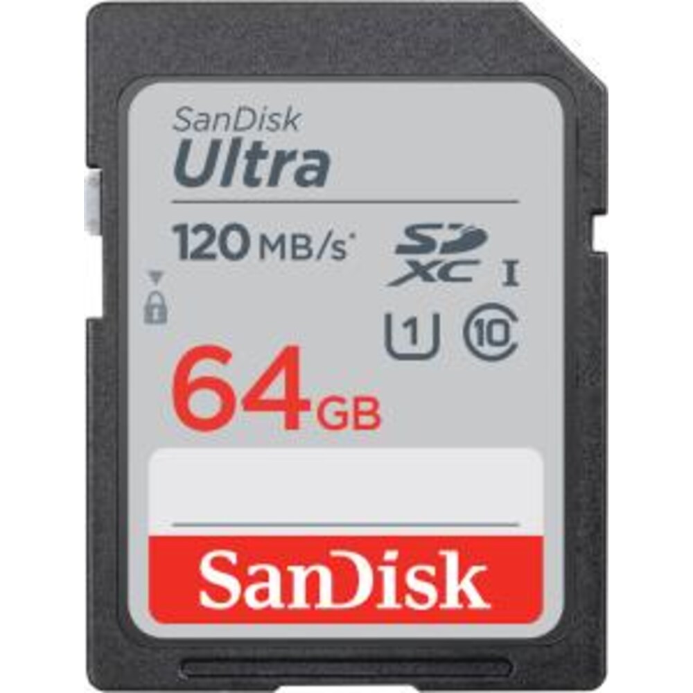SanDisk Ultra 64 GB SDHC Speicherkarte 2020 (120 MB/s, Class 10, UHS-I)
