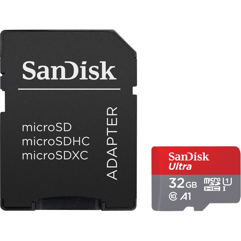 SanDisk Ultra 32 GB microSDHC Speicherkarte Kit 2020 (120 MB/s, Cl 10, U1, A1)