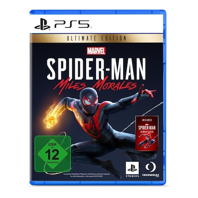 Spider günstig Kaufen-Marvels Spider-Man: Miles Morales Ultimate Edition - PS5. Marvels Spider-Man: Miles Morales Ultimate Edition - PS5 <![CDATA[• Plattform: Playstation 5 • Genre: Action • USK-Einstufung: Freigegeben ab 12 Jahren • Release: 19.11.20]]>. 