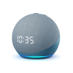 Amazon Echo Dot (4. Gen.) smarter Lautsprecher mit Uhr und Alexa Blaugrau