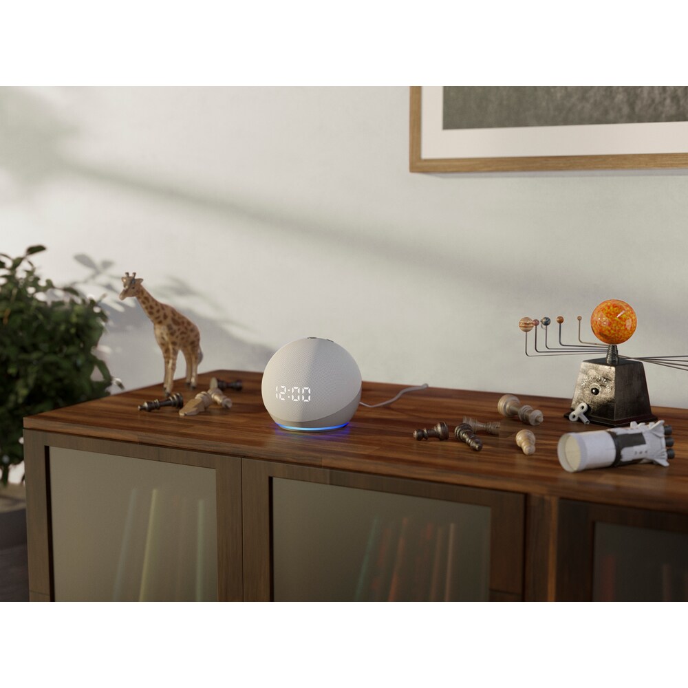Amazon Echo Dot (4. Gen.) smarter Lautsprecher mit Uhr und Alexa Weiß