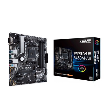 50m 4 günstig Kaufen-ASUS Prime B450M-A II mATX Mainboard Sockel AM4 M.2/USB3.2/HDMI/DVI/VGA. ASUS Prime B450M-A II mATX Mainboard Sockel AM4 M.2/USB3.2/HDMI/DVI/VGA <![CDATA[• mATX Mainboard Sockel AM4 für AMD Ryzen, Athlon • AMD B450 Chipsatz, Grafik aus Ryzen CPU mit 