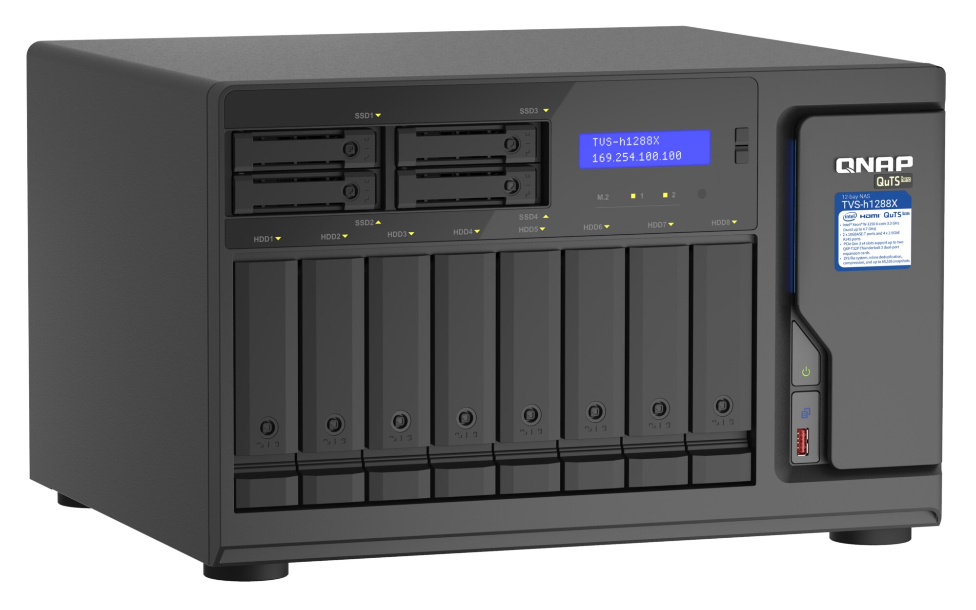 QNAP TVS-h1288X-W1250-16G NAS System 12-Bay