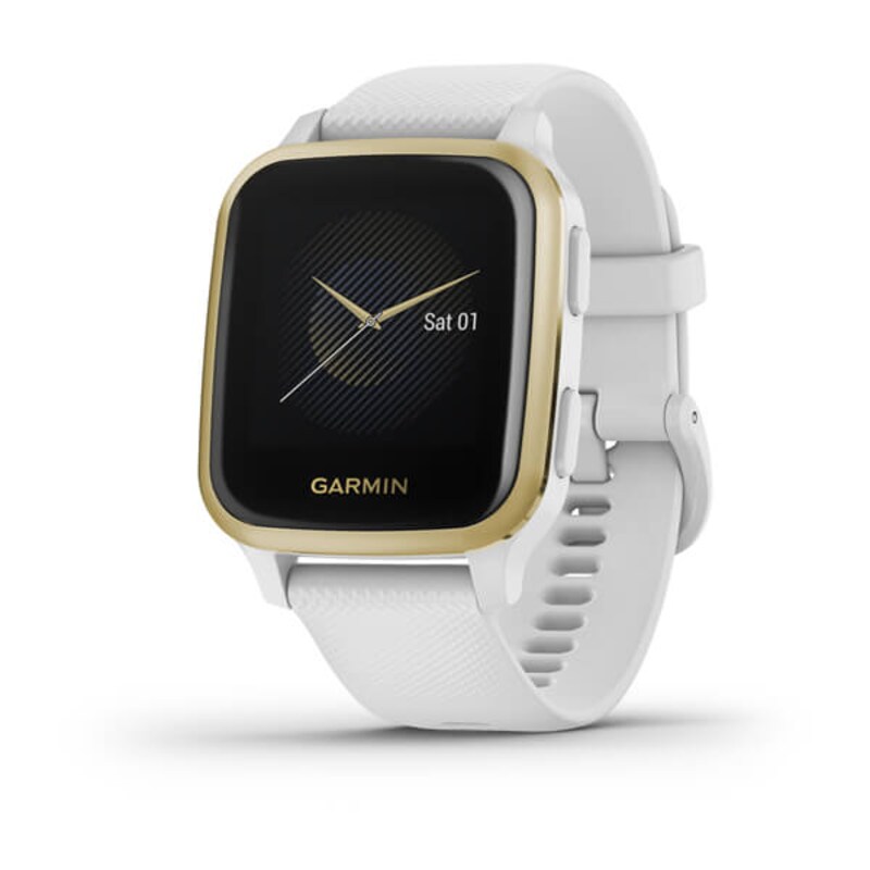 Garmin Venu Sq GPS-Fitness-Smartwatch weiß/gold HF-Messung