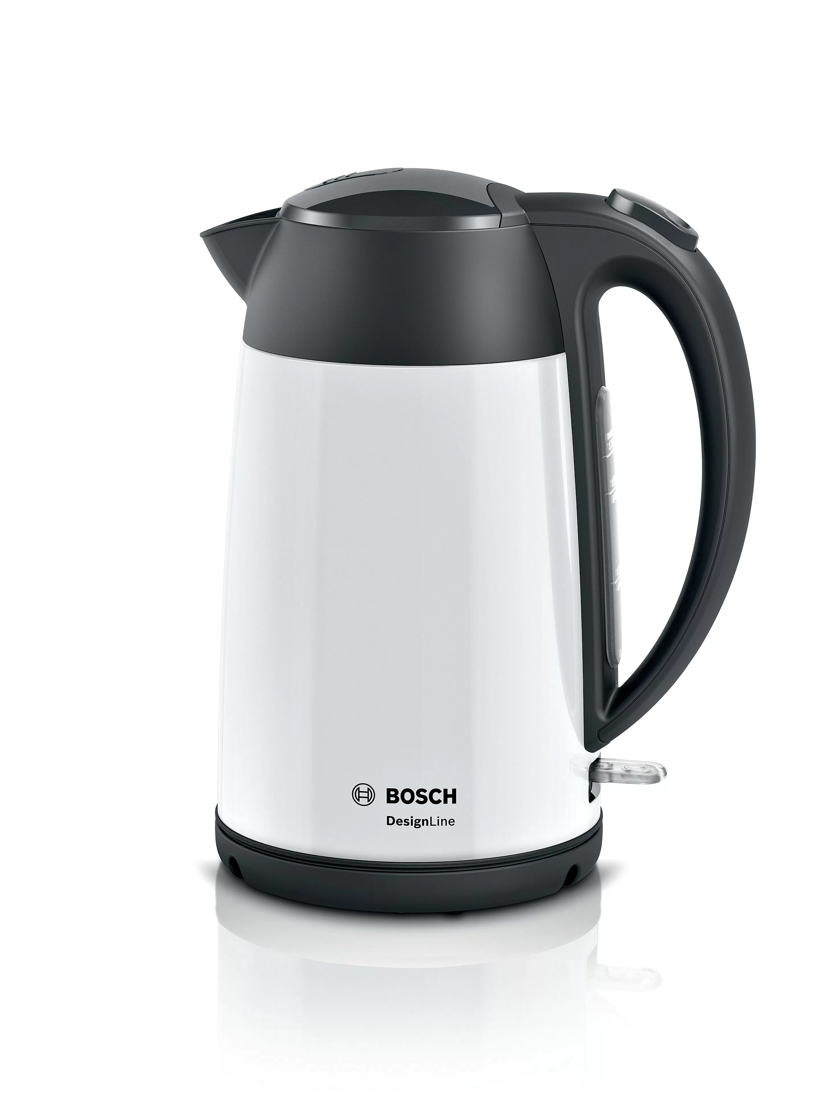 Bosch TWK3P421 Wasserkocher, DesignLine, kabellos 1,7 l, 2.400 W, weiss