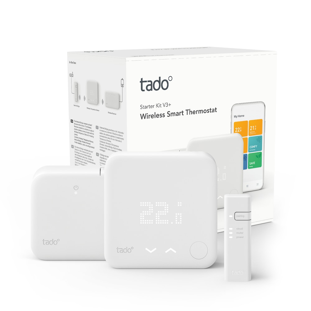 tado° Starter Kit - Smartes Wireless Thermostat V3+ Funk inkl. Bridge