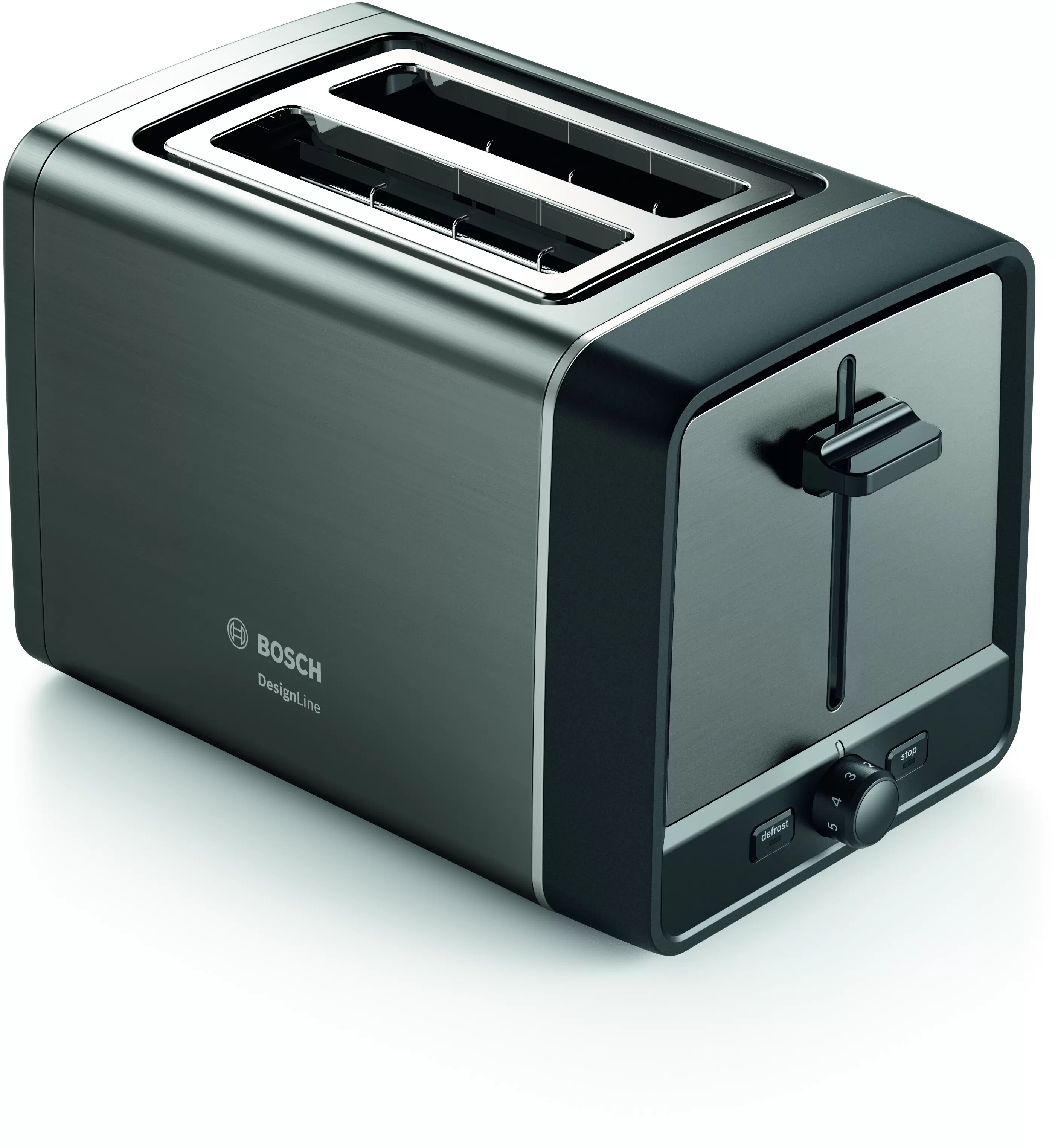 Bosch TAT5P425DE Toaster, Kompakt DesignLine, grau