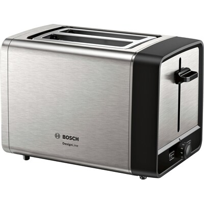 Is To günstig Kaufen-Bosch TAT5P420DE Toaster, Kompakt DesignLine, Edelstahl. Bosch TAT5P420DE Toaster, Kompakt DesignLine, Edelstahl <![CDATA[• 2-Scheiben-Toaster mit einstellbarem Bräunungsgrad • Leistung: 970 Watt, Stopp-Taste & Auftau-Funktion • Brotscheibenzentrie