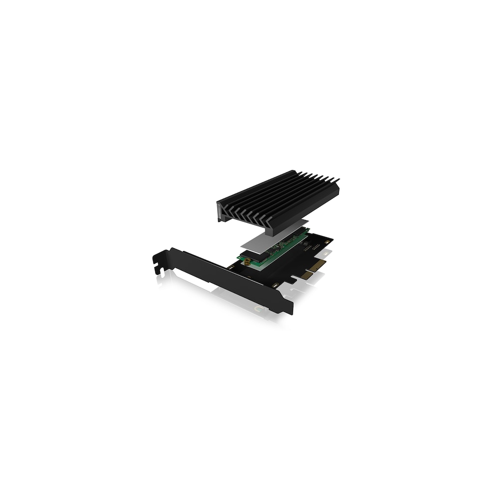 RaidSonic ICY BOX IB-PCI224M2-ARGB ARGB PCIe Erweiterungskarte für eine M.2 NVMe