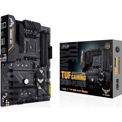 Amd Ryzen günstig Kaufen-ASUS TUF B450-Plus Gaming II ATX Mainboard Sockel AM4 M.2/USB3.2(C)/HDMI/DVI. ASUS TUF B450-Plus Gaming II ATX Mainboard Sockel AM4 M.2/USB3.2(C)/HDMI/DVI <![CDATA[• ATX Mainboard Sockel AM4 für AMD Ryzen, AMD A-Series • AMD B450 Chipsatz, Grafik aus