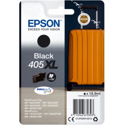 ml Tinte günstig Kaufen-Epson C13T05H14010 Druckerpatrone 405XL Schwarz. Epson C13T05H14010 Druckerpatrone 405XL Schwarz <![CDATA[• Farbe: Schwarz • Kapazität: 18,9ml • XL-Tintenpatrone • Kompatibel mit Workforce: WF7830DTWF, 7835DTWF, 7840DTWF • Pro: WF-3820DWF, WF-3