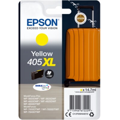 PRO mit günstig Kaufen-Epson C13T05H44010 Druckerpatrone 405XL Gelb. Epson C13T05H44010 Druckerpatrone 405XL Gelb <![CDATA[• Farbe: Gelb • Kapazität: 14,7ml • XL-Tintenpatrone • Kompatibel mit Workforce: WF7830DTWF, 7835DTWF, 7840DTWF • Pro: WF-3820DWF, WF-3825DWF, W