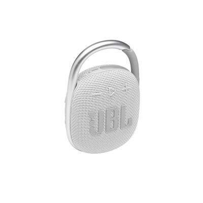 Bluetooth mit günstig Kaufen-JBL Clip 4 weiß Tragbarer Bluetooth-Lautsprecher wasserdicht nach IP67. JBL Clip 4 weiß Tragbarer Bluetooth-Lautsprecher wasserdicht nach IP67 <![CDATA[• Kabelloses Bluetooth-Streaming • Wiederaufladbarer Akku mit bis zu 10h Akkulaufzeit •
