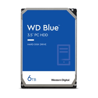 Western Digital WD Blue WD60EZAZ – 6 TB 5400 rpm 256 MB 3,5 Zoll SATA 6 Gbit/s | 00718037855684