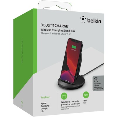 Belkin  15W Wireless Charging Stand inkl. Netzteil schwarz | 00745883810345