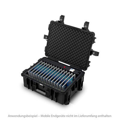 Good Connection Tablet-Ladetrolley für 14 Geräte Spritzwassergeschützt schwarz P