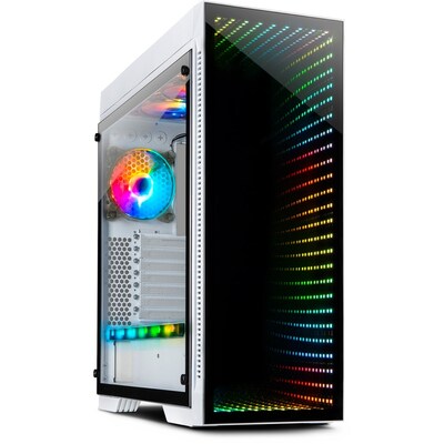 Mit Mir günstig Kaufen-Inter-Tech Infini2 Mirror (X-908) White Edition Midi Tower ATX Gaming Gehäuse. Inter-Tech Infini2 Mirror (X-908) White Edition Midi Tower ATX Gaming Gehäuse <![CDATA[• ATX Gaminggehäuse mit Seitenfenster • Infinity Mirror Effekt in RGB Farb