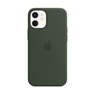 Apple Original iPhone 12 Mini Silikon Case mit MagSafe Zyperngrün