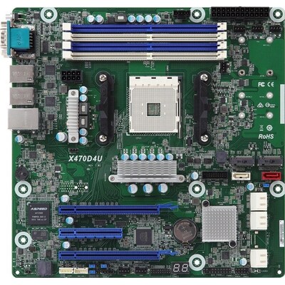 250 gr günstig Kaufen-ASRock Rack X470D4U mATX Mainboard 2xGLAN/SATA600/USB3.2/VGA. ASRock Rack X470D4U mATX Mainboard 2xGLAN/SATA600/USB3.2/VGA <![CDATA[• mATX Mainboard mit Sockel AM4 für AMD Ryzen 3-Prozessoren • AMD X470-Chipsatz, ASPEED AST2500 Grafik • 32 GB max. 