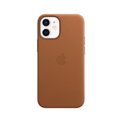 Apple Original iPhone 12 Mini Leder Case mit MagSafe Sattelbraun