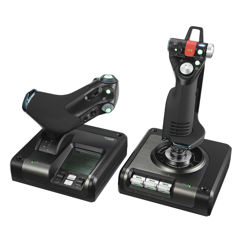 Logitech G X52 Pro Flight Control System Schubregler und Stick