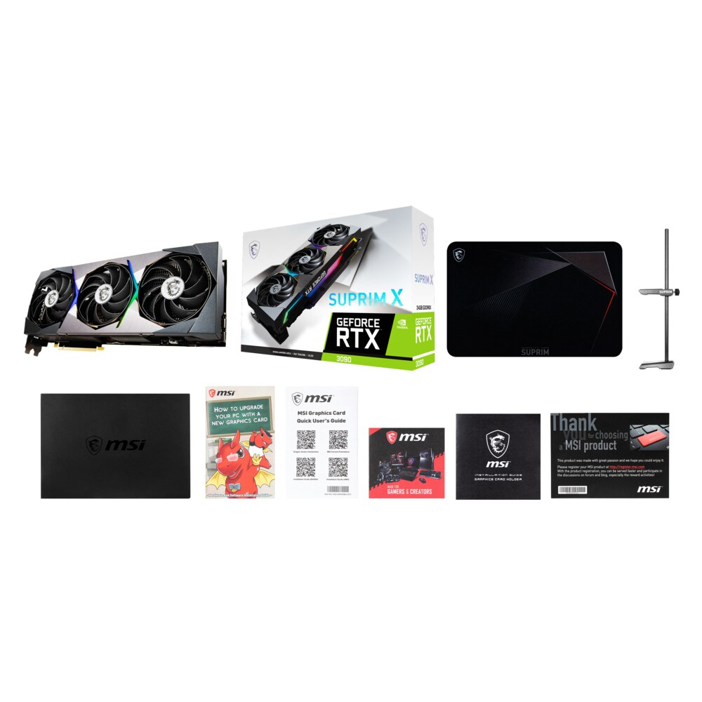 MSI GeForce RTX 3090 Suprim X 24GB GDDR6X Gaming Grafikkarte 3xDP/HDMI
