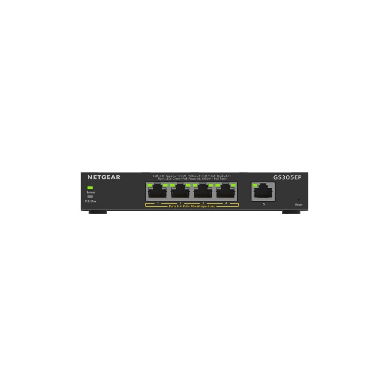 Netgear GS305EP 5 Port Gigabit PoE+ Smart Managed Plus Switch