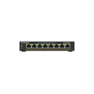 Smart PoE günstig Kaufen-Netgear GS308EP 8 Port Gigabit PoE+ Smart Managed Plus Switch. Netgear GS308EP 8 Port Gigabit PoE+ Smart Managed Plus Switch <![CDATA[• 8 Port 10/100/1000 Gigabit-Ports, 8 mit mit PoE+-Unterstützung • Full-Duplex, alle Ports sind Auto-Negotiating •