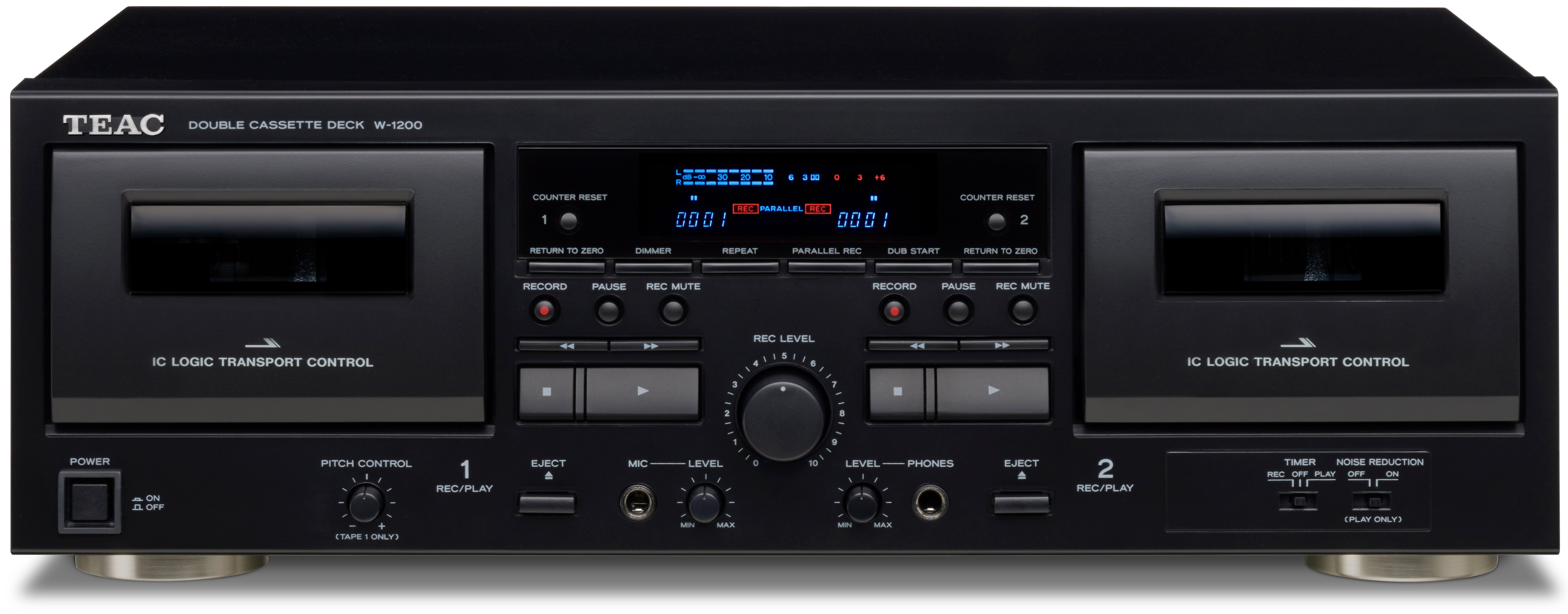 TEAC W-1200 Doppel-Kassettendeck USB-Ausgang schwarz