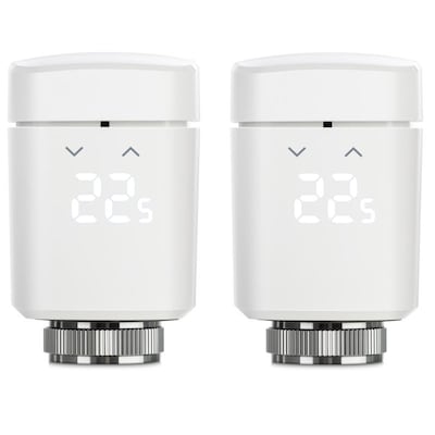 Pack Thermo günstig Kaufen-Eve Thermo - smartes Heizkörperthermostat Apple HomeKit Thread, 2er Pack. Eve Thermo - smartes Heizkörperthermostat Apple HomeKit Thread, 2er Pack <![CDATA[• Autonome Zeitpläne • Siri-Sprachsteuerung • Bluetooth & Thread • Einfache Inst