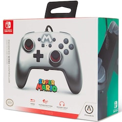 Power A Enhanced Wired Controller f&uuml;r Nintendo Switch Mario Silver