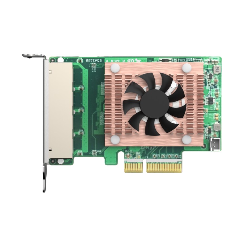 5G Netz günstig Kaufen-QNAP QXG-2G4T-I225 Quad-Port, 2,5 GbE Netzwerkerweiterungskart. QNAP QXG-2G4T-I225 Quad-Port, 2,5 GbE Netzwerkerweiterungskart <![CDATA[• QXG-2G4T-I225 • Quad-Port, 2,5 GbE • 2,5Gbps/1Gbps/100Mbps/10Mbps • PCIe Gen2 x4 • Anschluss: RJ45]]>. 