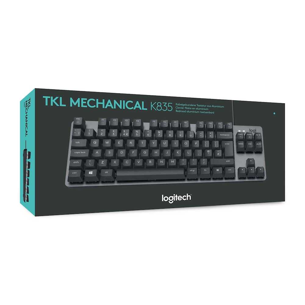 Logitech K835 TKL kabelgebundene mechanische Tastatur blue clicky