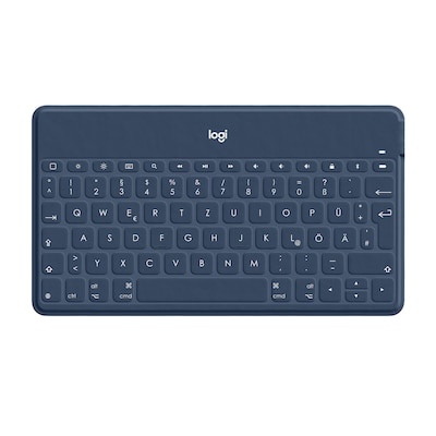Kabellose Tastatur günstig Kaufen-Logitech Keys-To-Go Kabellose Tastatur Blau. Logitech Keys-To-Go Kabellose Tastatur Blau <![CDATA[• Anwendungsbereich: Unterwegs, kein Nummernblock • Kabellos, Bluetooth • Layout: deutsch • blau, 180g, 6,0 mm x 242 mm x 137 mm (H x B x T) • iOS 