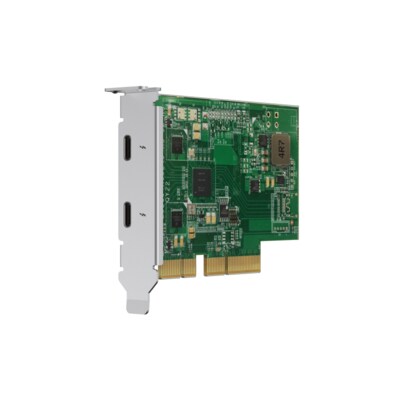 PCI e günstig Kaufen-QNAP QXP-T32P Dual-Port Thunderbolt 3 PCIe-Erweiterungskarte. QNAP QXP-T32P Dual-Port Thunderbolt 3 PCIe-Erweiterungskarte <![CDATA[• QNAP QXP-T32P • Dual-Port Thunderbolt 3 PCIe-Erweiterungskarte • 2 x Thunderbolt™ 3 (USB Type-C) • PCIe Gen3 x 