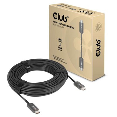 Club 3D HDMI 2.1 AOC Kabel 20m High Speed UHD 4K120Hz St./St. schwarz