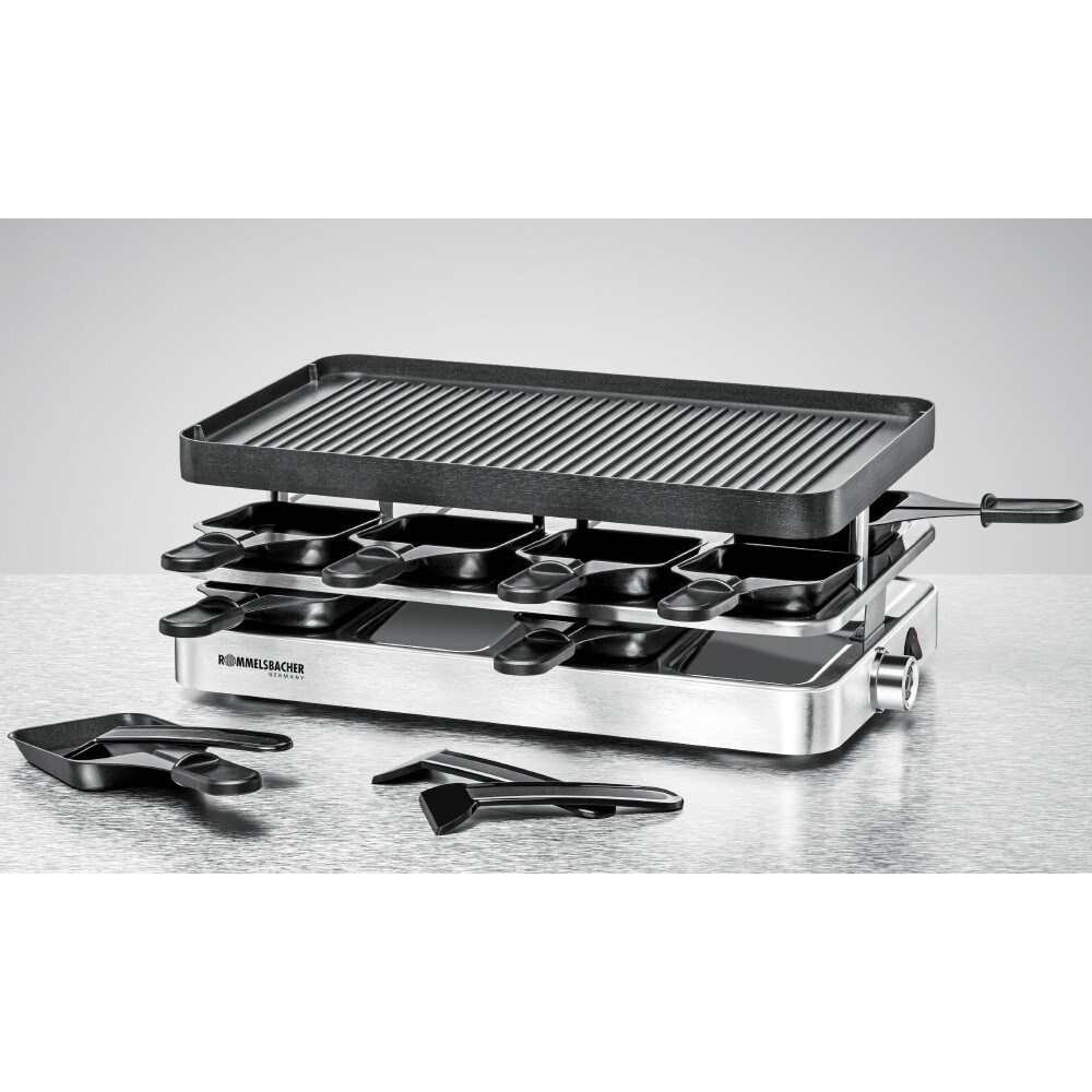 Rommelsbacher RC 1400 Raclette-Grill Aluminium-Geh&auml;use