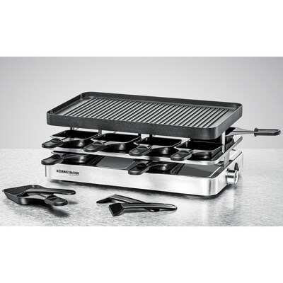 mit Touch günstig Kaufen-Rommelsbacher RC 1400 Raclette-Grill Aluminium-Gehäuse. Rommelsbacher RC 1400 Raclette-Grill Aluminium-Gehäuse <![CDATA[• elektronische Regelung mit Touch Control • LED-Display, temperaturgenaue Überwachung, Anzeige der Ist-Temperatur • S